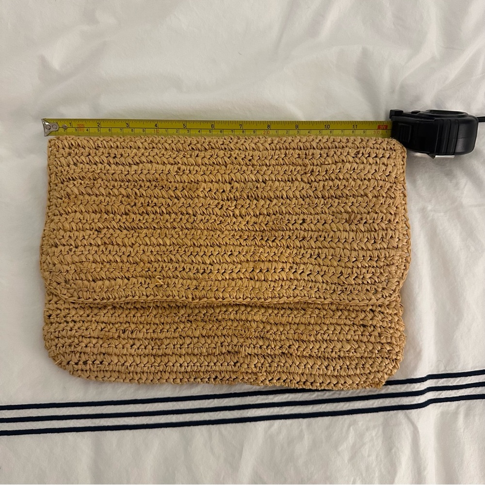 Woven Tan/yellowish Clutch